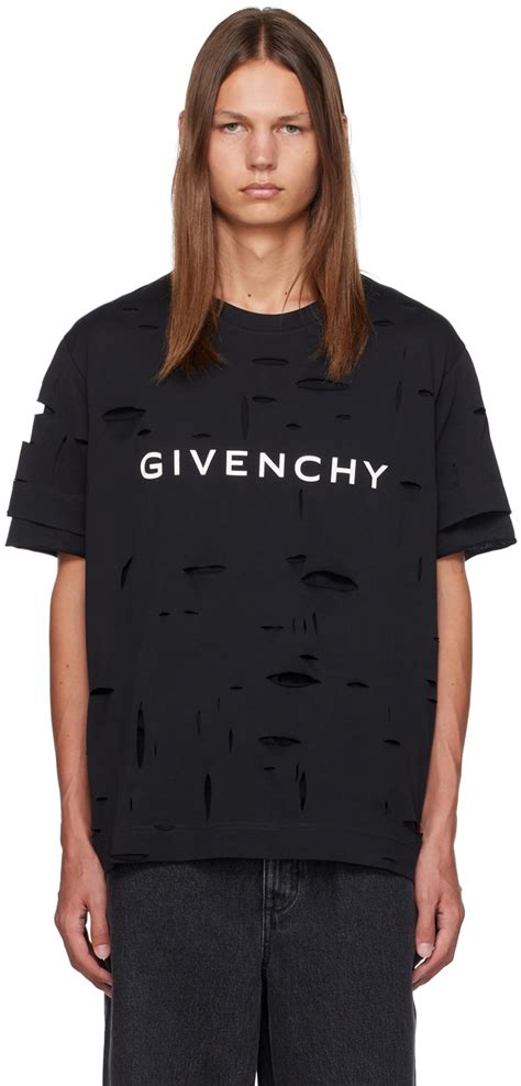 givenchy t shirt 2023|Givenchy distressed t shirt.